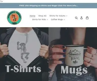 Hundredthmonkeytees.com(Create an Ecommerce Website and Sell Online) Screenshot