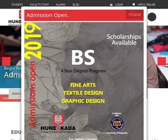 Hunerkadalahore.edu.pk(HUNERKADA College of visual & Performing Arts) Screenshot