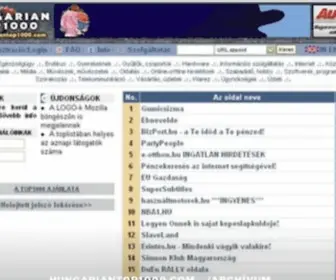 Hungariantop1000.com(/Archívum az 1996) Screenshot