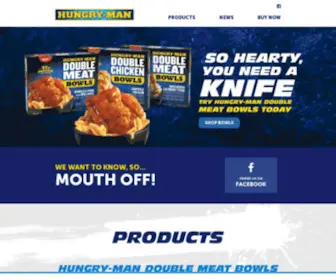 Hungry-Man.com(Hungry-Man Frozen Dinners) Screenshot