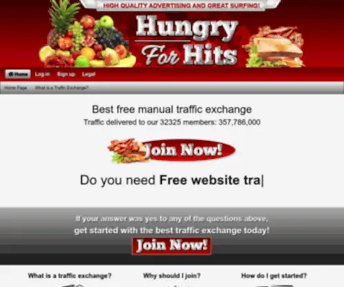 Hungryforhits.com(Best traffic exchange) Screenshot
