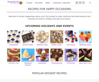 Hungryhappenings.com(Recipes for happy occasions) Screenshot