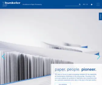 Hunkeler.ch(Hunkeler AG Paper Processing) Screenshot