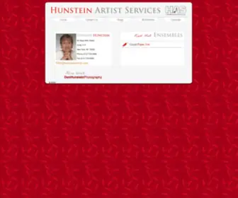 Hunsteinartists.com(Hunstein Artist Services) Screenshot