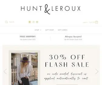 Huntandleroux.com(Hunt & Leroux) Screenshot