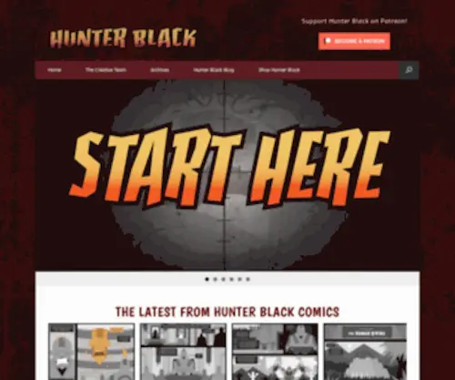 Hunterblackcomics.com(Comics by Hunter Black) Screenshot