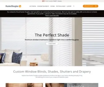 Hunterdouglas.ca(Window Treatments) Screenshot