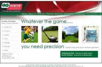 Huntergrinders.com(Hunter Grinders cylinder mower grinding sharpening equipment manufacturers) Screenshot