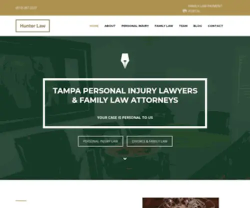 Hunterlawgroup.com(Tampa Florida Personal Injury and Family Law Attorneys) Screenshot