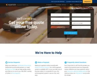 Hunteronline.com(Contractor and Business Insurance) Screenshot