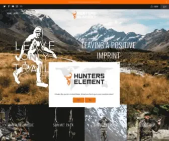 Hunterselement.com.au(Hunters Element engineers revolutionary performance camouflage hunting clothing and gear. Our gear) Screenshot