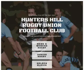 Huntershillrugby.org.au(Hunters Hill Rugby Union Football Club) Screenshot