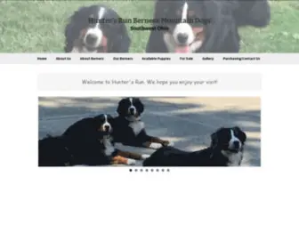 Huntersrunbmd.com(Hunter's Run Bernese Mountain Dogs) Screenshot