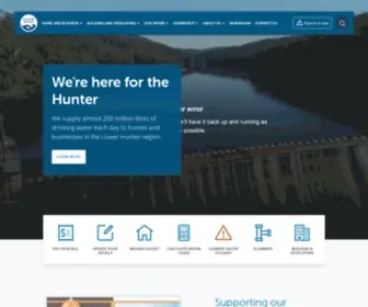 Hunterwater.com.au(Hunter Water) Screenshot