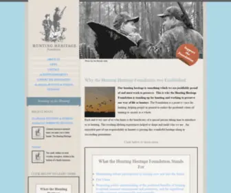 Huntingheritagefoundation.com(Hunting Heritage Foundation) Screenshot