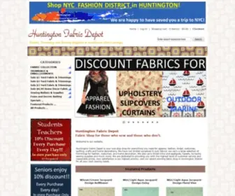 HuntingtonfabriCDepot.com(Buy Cheap & Discount Fashion Fabric Online) Screenshot