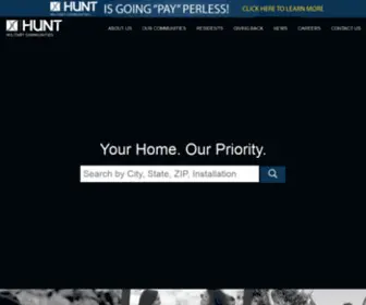 Huntmilitarycommunities.com(Hunt Military Communities) Screenshot