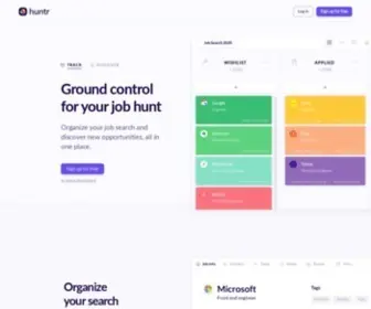 Huntr.co(Job Application Tracker) Screenshot