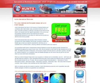 Hunts-International.com(Hunts Removals & Storage ltd) Screenshot