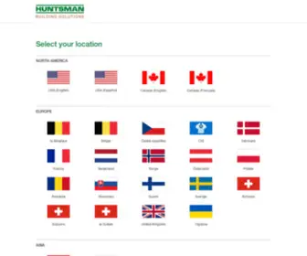 Huntsmanbuildingsolutions.com(Select your location) Screenshot