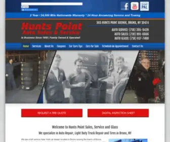 Huntspointauto.com(Hunts Point Auto Sales & Service) Screenshot