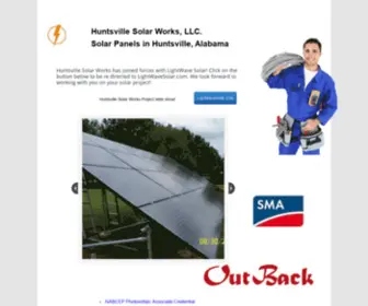 Huntsvillesolarworks.com(Alabama Solar Power Systems Solar Panels Solar Charge Controllers Solar Pumps Solar Applications) Screenshot