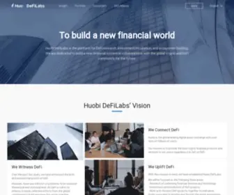 Huobidefilabs.io(Huobi DeFi Labs) Screenshot