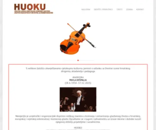 Huoku.hr(Hrvatska udruga orkestralnih i komornih umjetnika) Screenshot