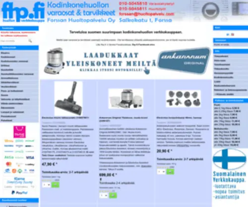 Huoltopalvelu.com(Kodinkoneiden varaosat) Screenshot