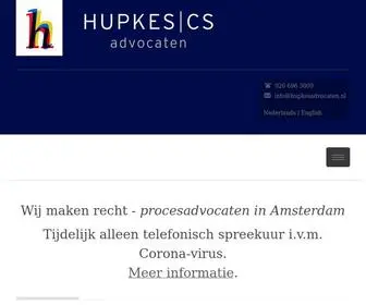 Hupkesadvocaten.nl(Advocatenkantoor Hupkes c.s) Screenshot