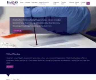 Huqas.org(HuQAS EQA PROVIDER) Screenshot