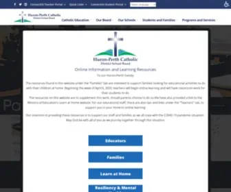 Huronperthcatholic.ca(Renewing the Promise) Screenshot