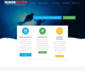 Huronscuba.com(Helping People Dive into new adventures since 1996) Screenshot