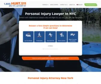 Hurt511.com(Personal Injury Lawyer In New York City) Screenshot