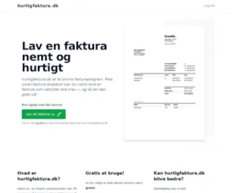 Hurtigfaktura.dk(Lav din faktura nu med faktura skabelon fra) Screenshot