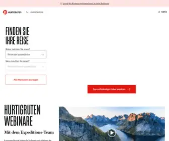 Hurtigruten.de(Die klassische Postschiffroute) Screenshot