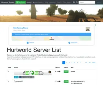 Hurtworld-Servers.net(Hurtworld Server List) Screenshot