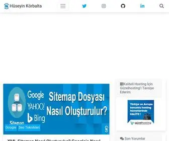 Huseyinkorbalta.com(Kişisel Blog) Screenshot
