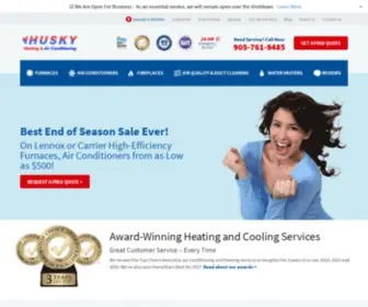 Huskyair.com(Heating and Air Conditioning) Screenshot