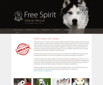 Huskyrescue.org(Free Spirit Siberian Rescue) Screenshot