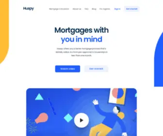 Huspy.com(Huspy simplifies home financing. Find the mortgage) Screenshot