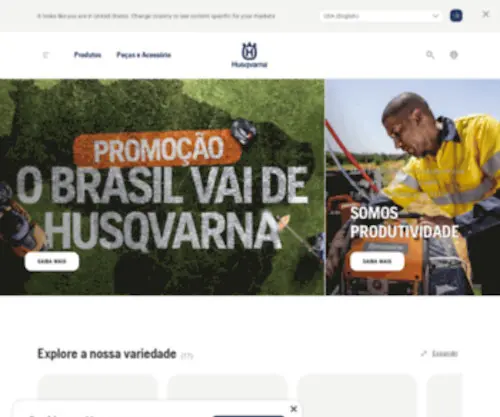 HusqVarna.com.br(Husqvarna Brasil) Screenshot