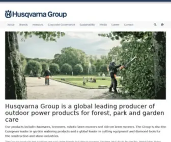 HusqVarnagroup.com(Husqvarna Group) Screenshot