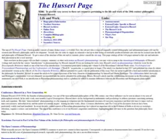 Husserlpage.com(Husserl Page) Screenshot