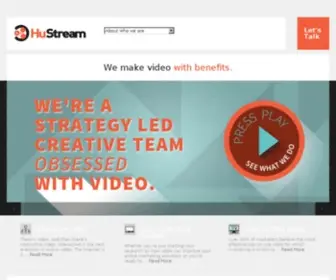Hustream.com(Video Production Agency) Screenshot