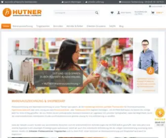 Hutner-B2B.de(Hochwertige etiketten & tragetaschen bei hutner) Screenshot