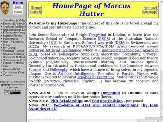 Hutter1.net(Homepage of Marcus Hutter) Screenshot