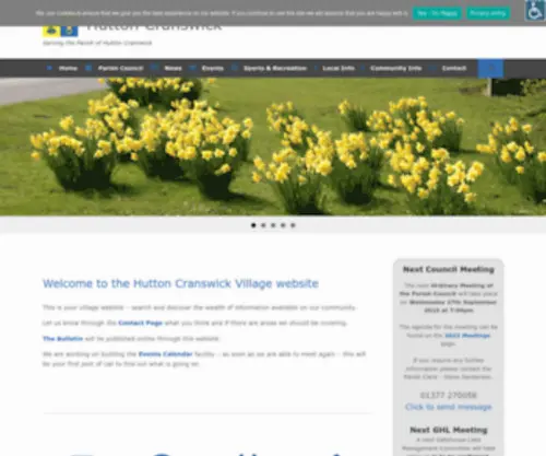Huttoncranswick.com(Hutton Cranswick Website. Our site) Screenshot