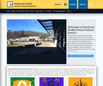 Huusd.org(Homepage of the harwood unified union school district) Screenshot