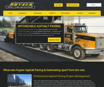 Huyserasphalt.com(Grand Rapids Asphalt Paving & Sealing) Screenshot